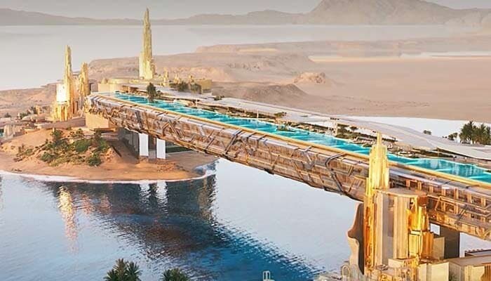 ساخت بزرگ‌ترین استخر معلق جهان در عربستان! / نئوم در حال ظهور