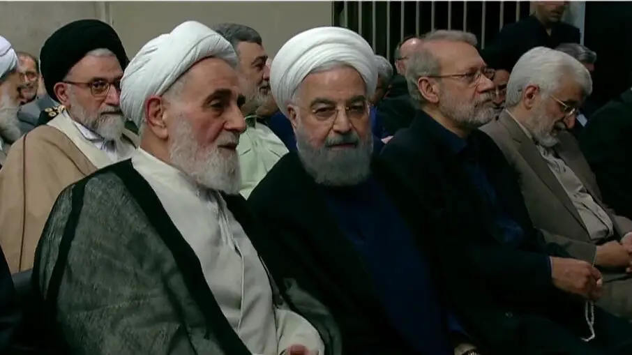 همنشینی جلیلی، لاریجانی و روحانی در مراسم تنفیذ رئیس دولت چهاردهم (عکس)